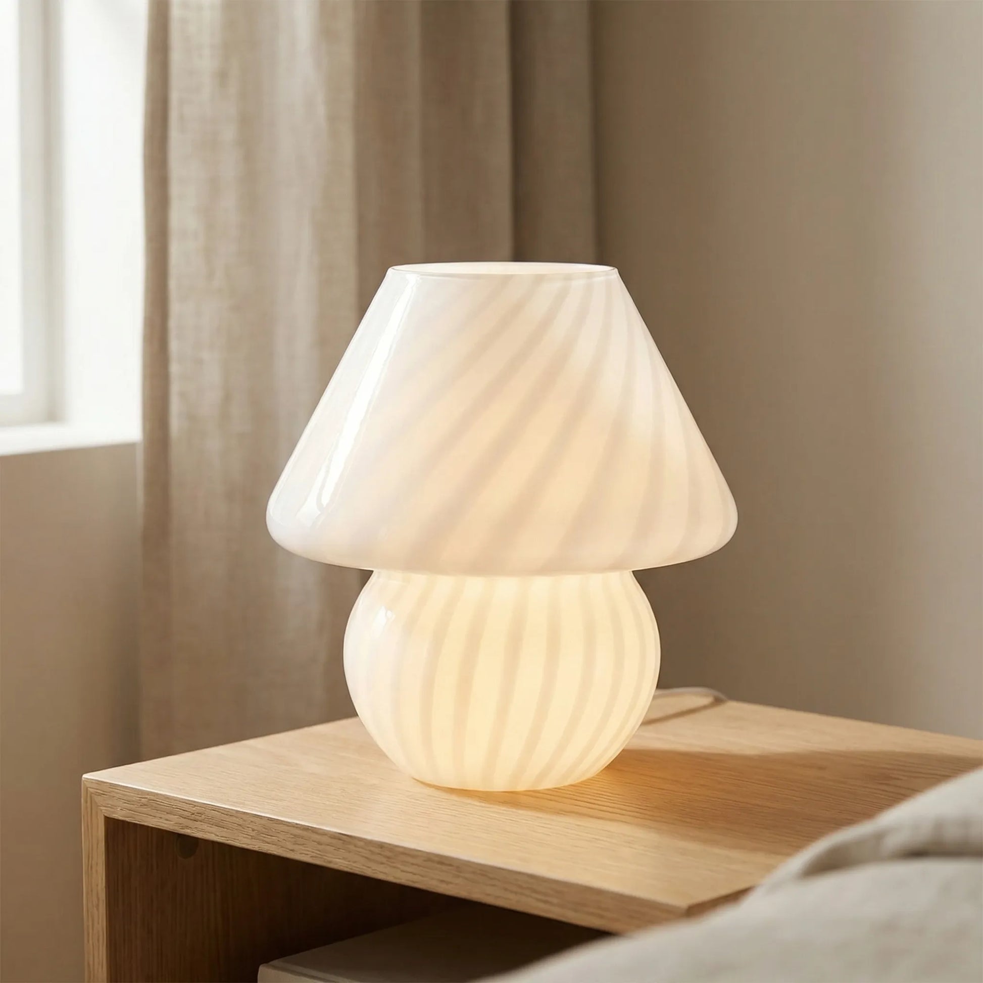 Mushroom-Style Murano Glass Table Lamp -  Mushrova