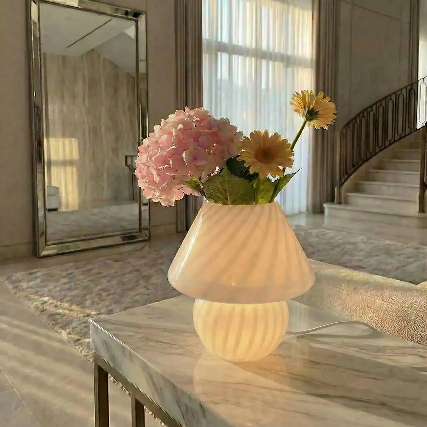 Mushroom-Style Murano Glass Table Lamp -  Mushrova