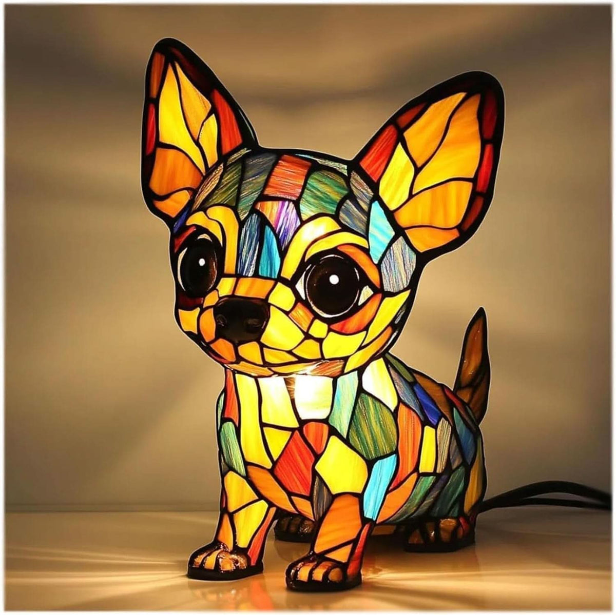 Dog Breed Night Light with Warm Glow, 6-Inch USB Powered Lamp with Inline Switch 10