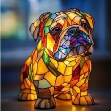 Dog Breed Night Light with Warm Glow, 6-Inch USB Powered Lamp with Inline Switch 5
