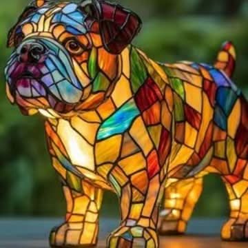 Dog Breed Night Light with Warm Glow, 6-Inch USB Powered Lamp with Inline Switch 6