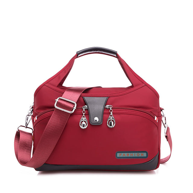 Rote Damen-Schultertasche aus Oxford-Stoff, große Kapazität, modisch, 2022 Design.
