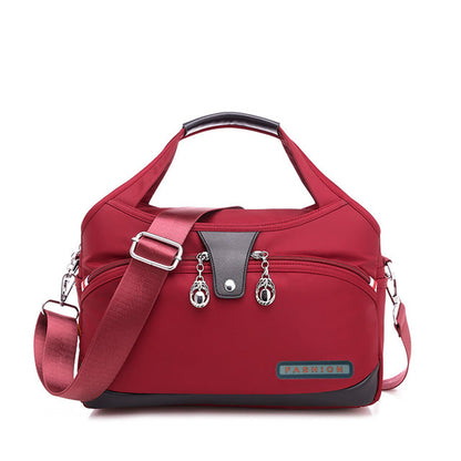 Rote Damen-Schultertasche aus Oxford-Stoff, große Kapazität, modisch, 2022 Design.