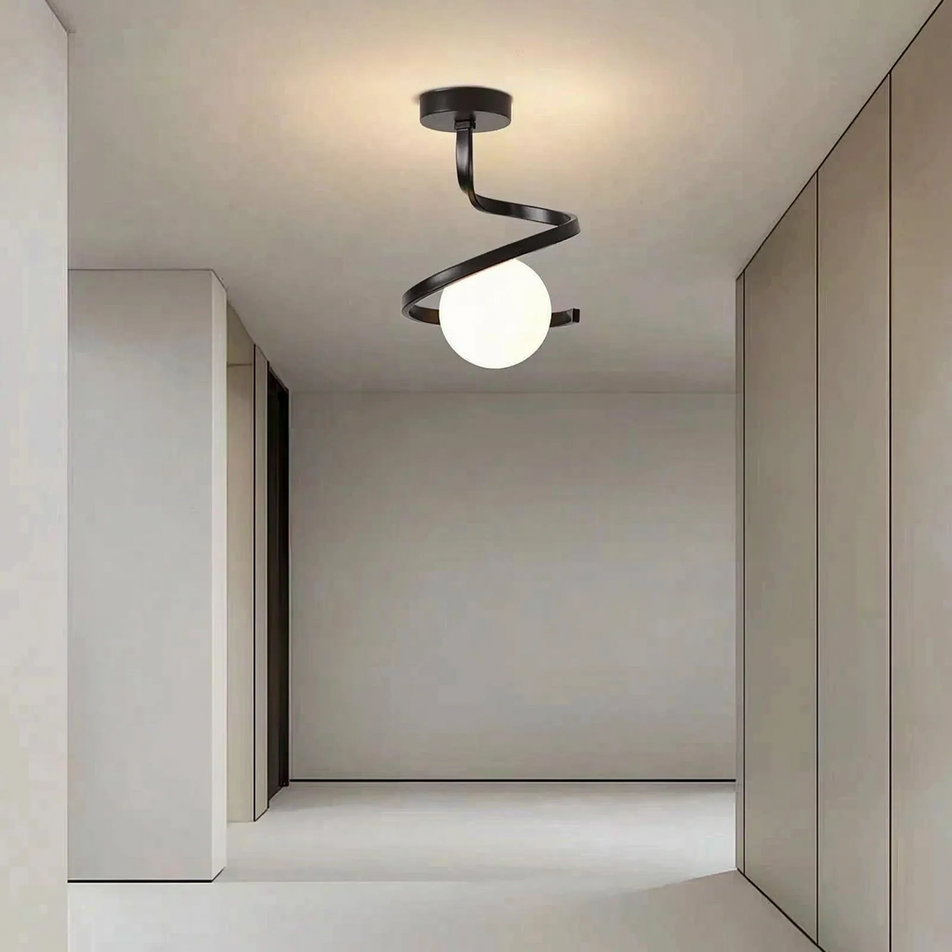 Nordic-Style Spiral Ceiling Lamp -  Spiralux