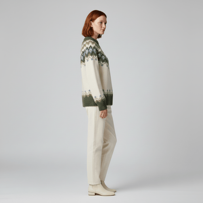 Nordisch Inspirierter Winterstrickpullover - Paula