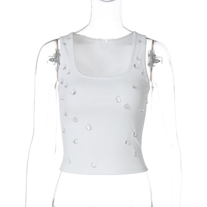 Trendiges Damen Crop-Top mit Zierdetail & figurbetontem Schnitt – Liora