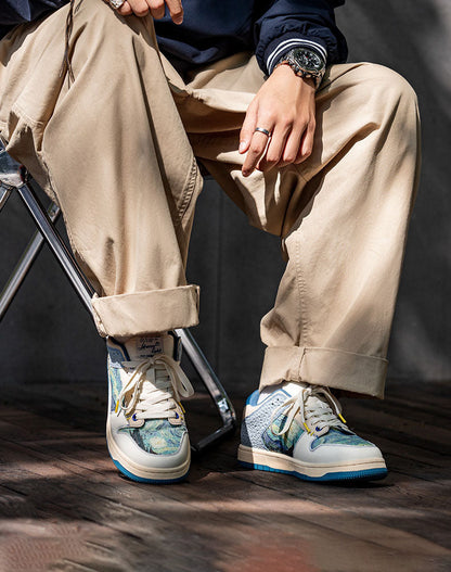 Künstlerische Unisex Sneakers mit Sternennacht-Design & Komfortsohle – Lior