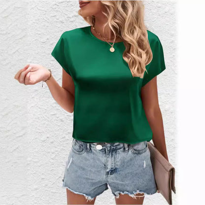 Stilvolles Damen Fledermausarm-Shirt mit Rundhals – Milena
