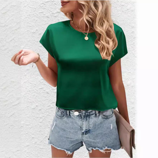 Stilvolles Damen Fledermausarm-Shirt mit Rundhals – Milena