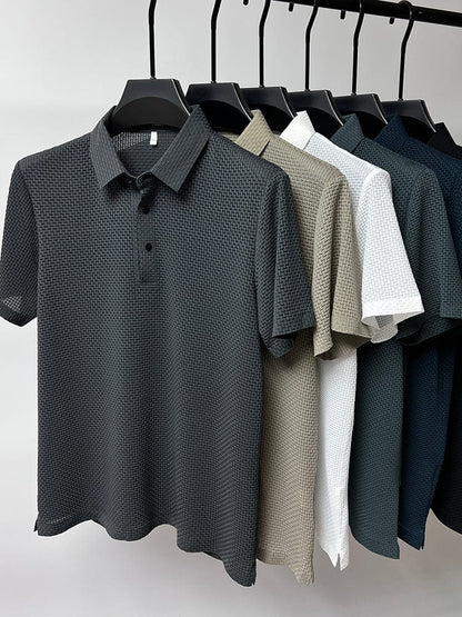 Atmungsaktives Herren Poloshirt mit Mesh-Details & Slim Fit – Milan