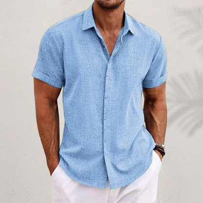 Lachsfarbenes Sommerhemd für Herren – Lark