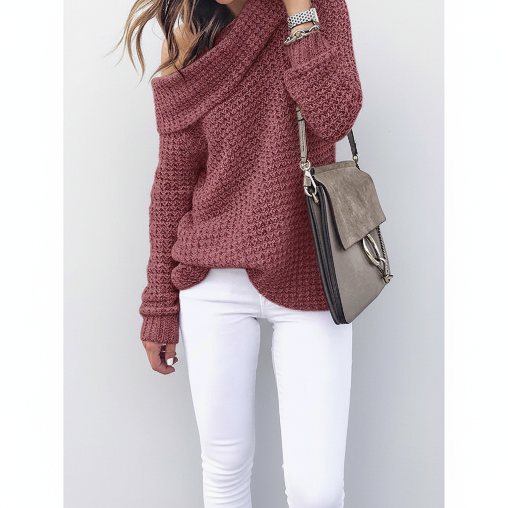 Off-Shoulder Strickpullover - Alicia