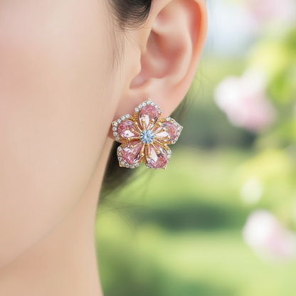 Ohrringe Mit Blumenmuster - PetalSpark 
