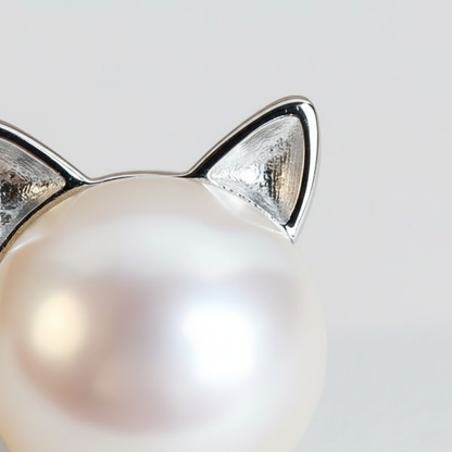 Ohrringe Mit Katzensilhouette - CatPearl 