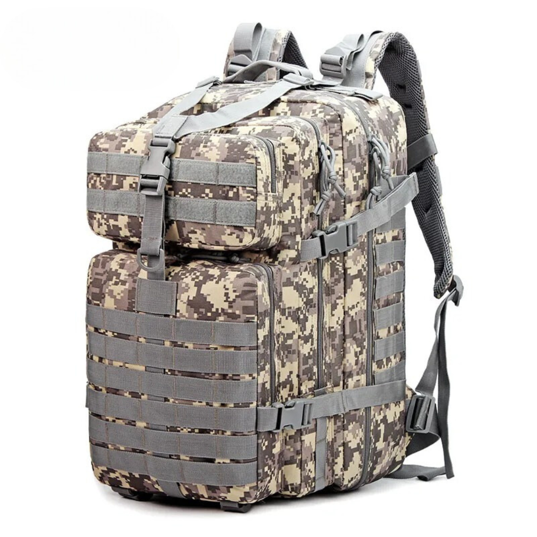 Tarnmuster Rucksack, wasserdicht, Outdoor, Camping, Wandern, 40L, robust, multifunktional.