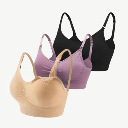 Bequeme Still-BHs (Set von 3) – NurtureFit