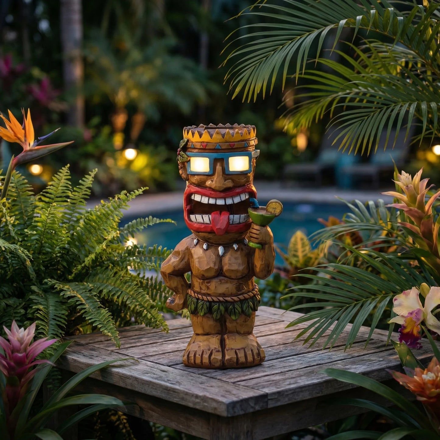 Op Zonne-Energie Werkende Tiki-Figuur Voor Buiten - Solumask