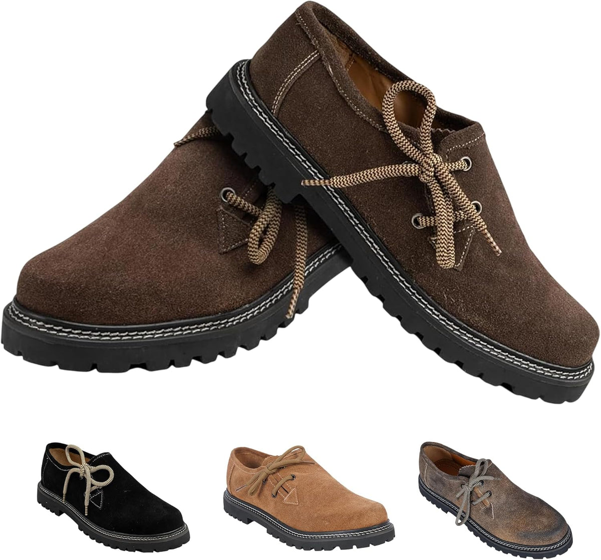 Original Haferlschuhe Aus Wildleder – Schlichtes Trachtenfest