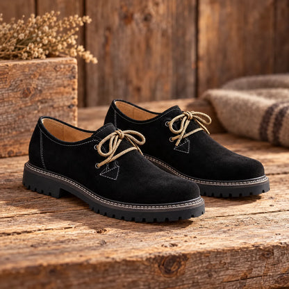 Original Haferlschuhe Aus Wildleder – Schlichtes Trachtenfest