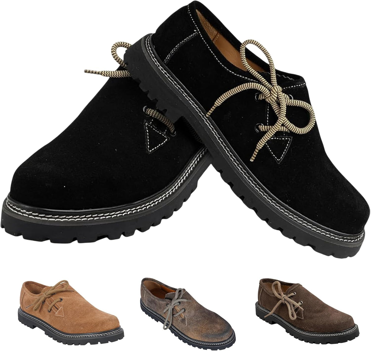 Original Haferlschuhe Aus Wildleder – Schlichtes Trachtenfest