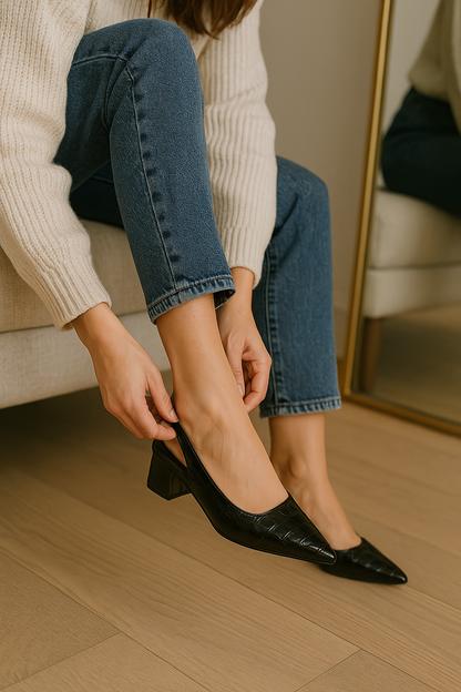 Lara Signature Pumps – Croco-Look mit Fußwohl-Garantie