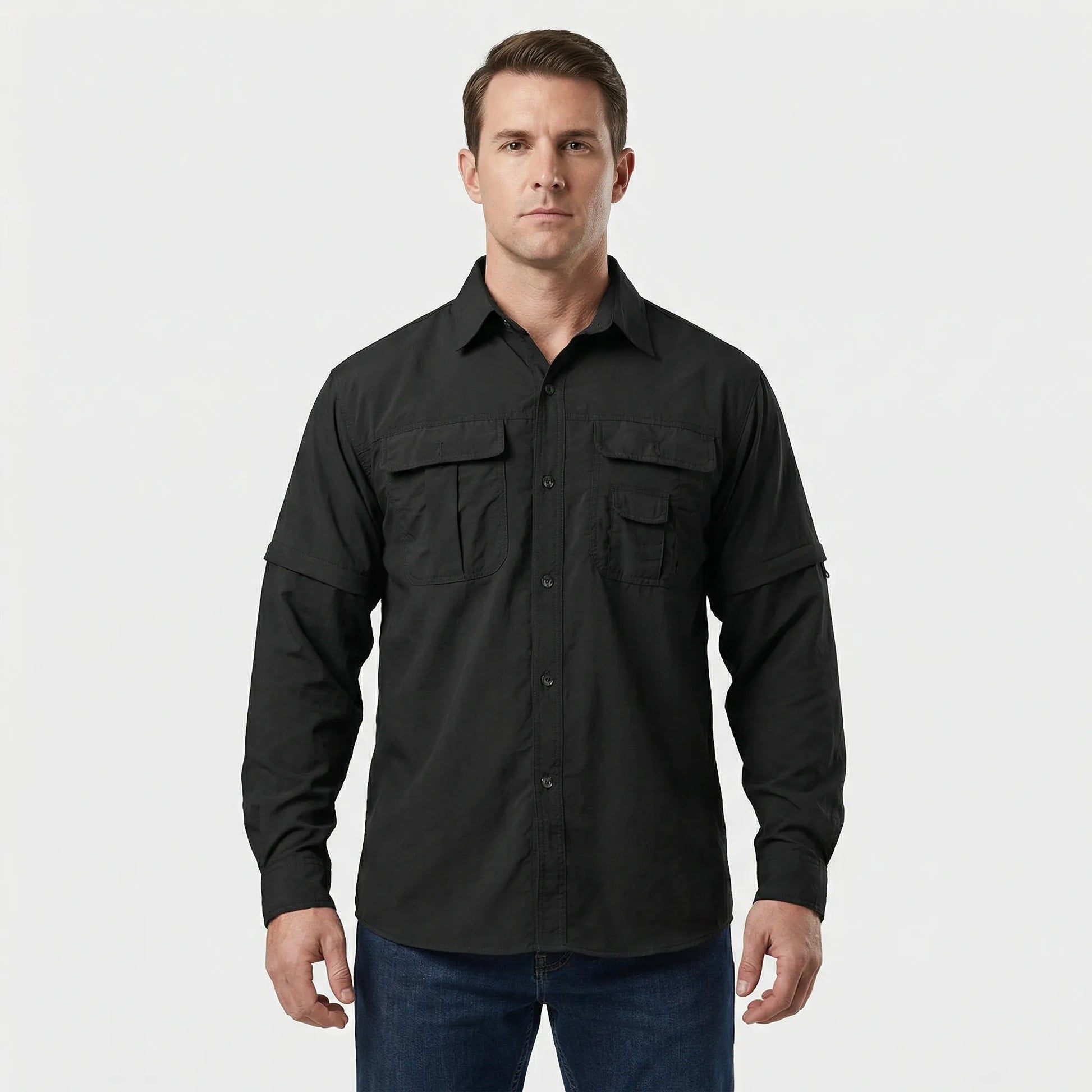 Outdoorshirt Met Afritsbare Mouwen - Brett