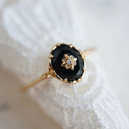 Ovaler Achat-Ring - BlackGlamour 
