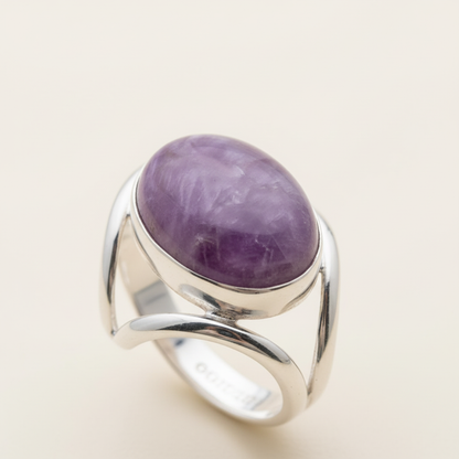 Ovaler Amethystring - AuraRing 