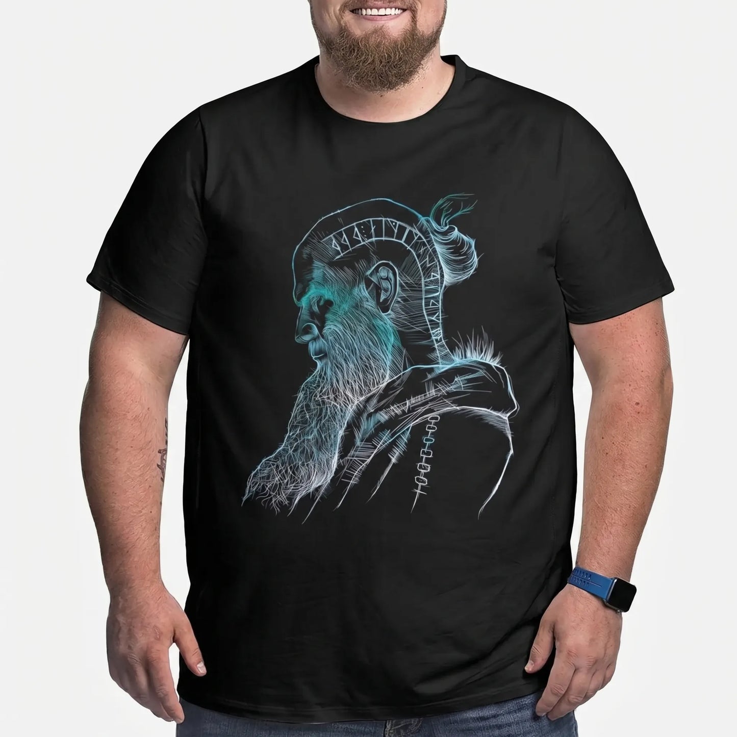 Oversize T-Shirt Mit Nordischem Print - Calvin