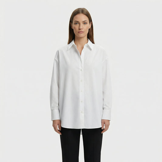 Oversized Blouse Met Omgeslagen Kraag - Blanca