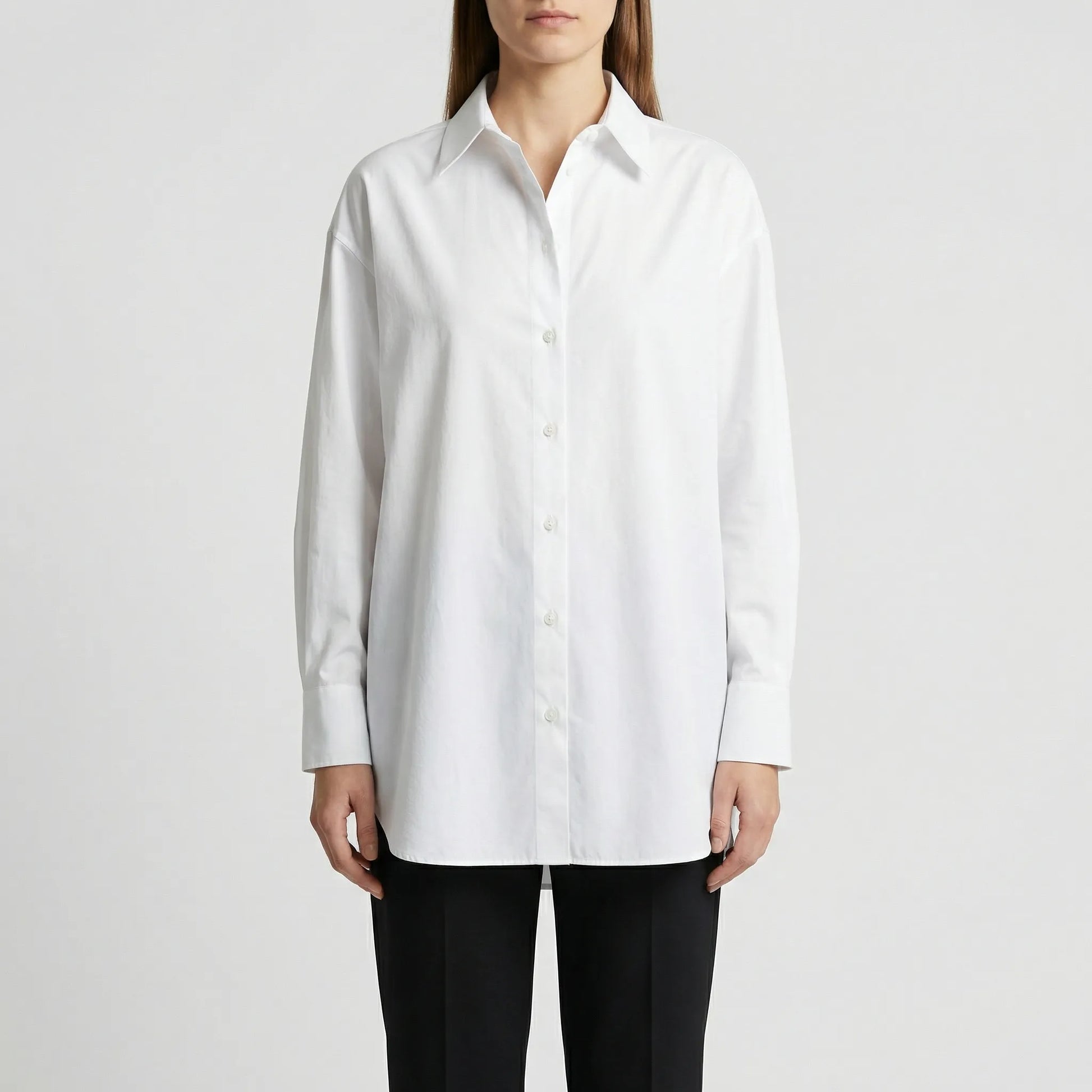 Oversized Blouse Met Omgeslagen Kraag - Blanca