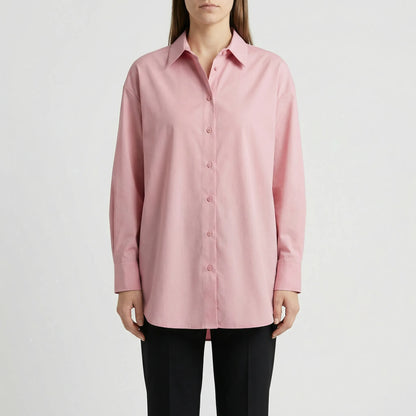Oversized Blouse Met Omgeslagen Kraag - Blanca