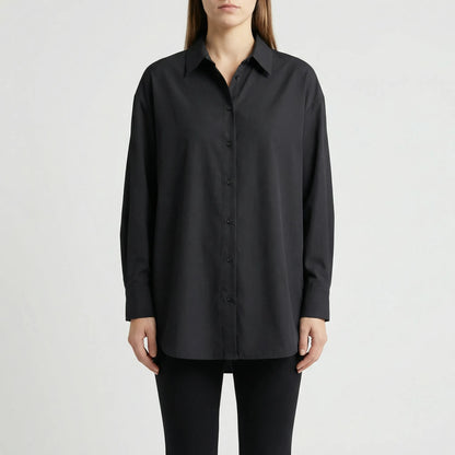 Oversized Blouse Met Omgeslagen Kraag - Blanca