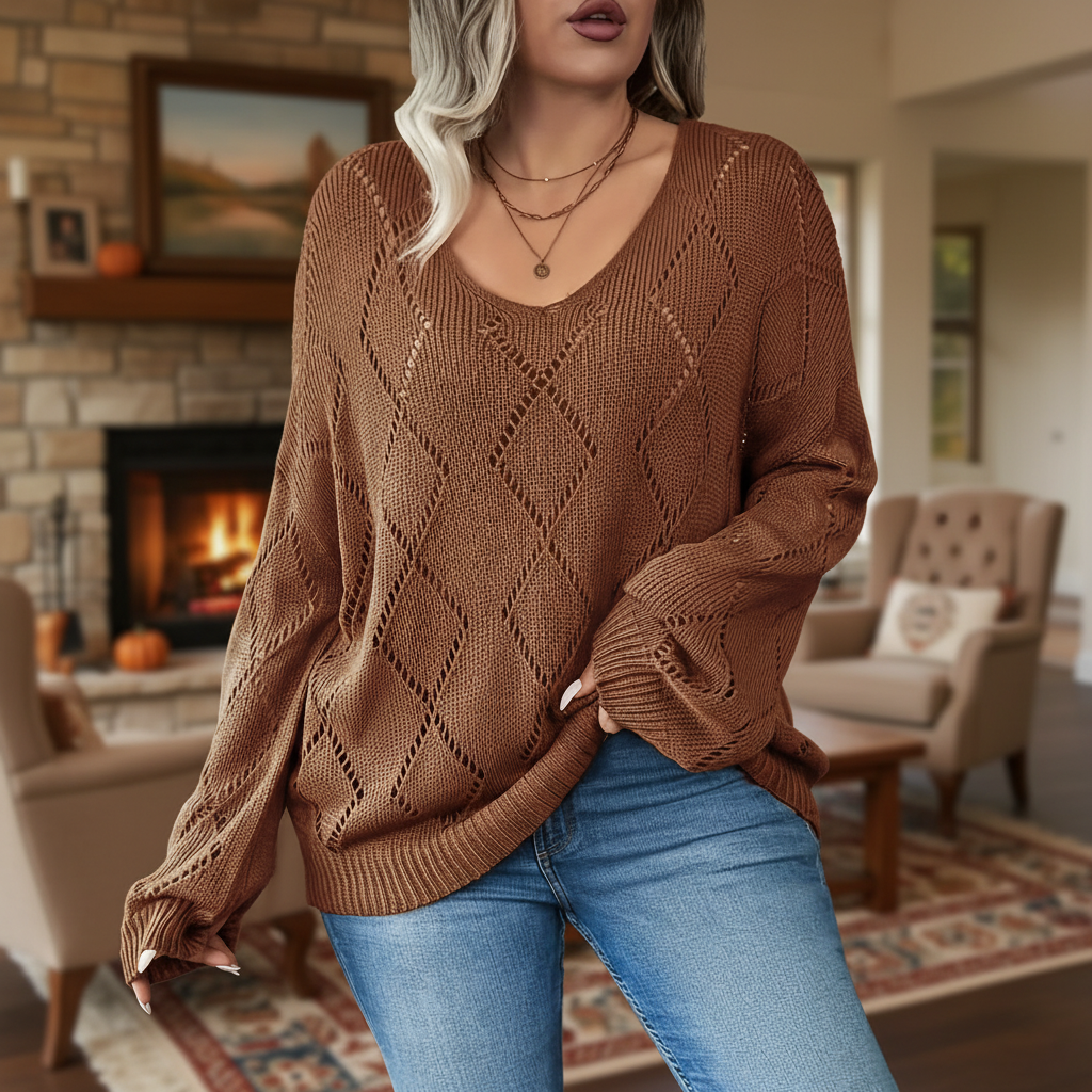 Oversized Damenstrickpullover -  Viktoria