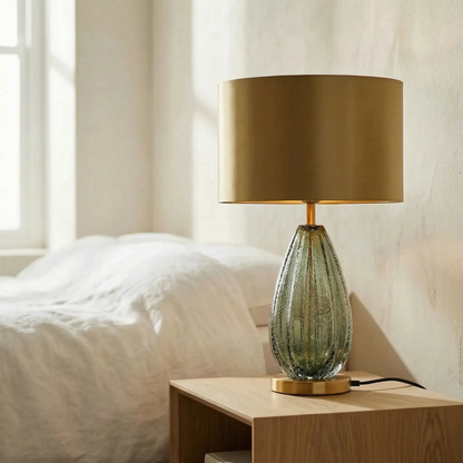 Oversized Glass Base Table Lamp -  Glacielle