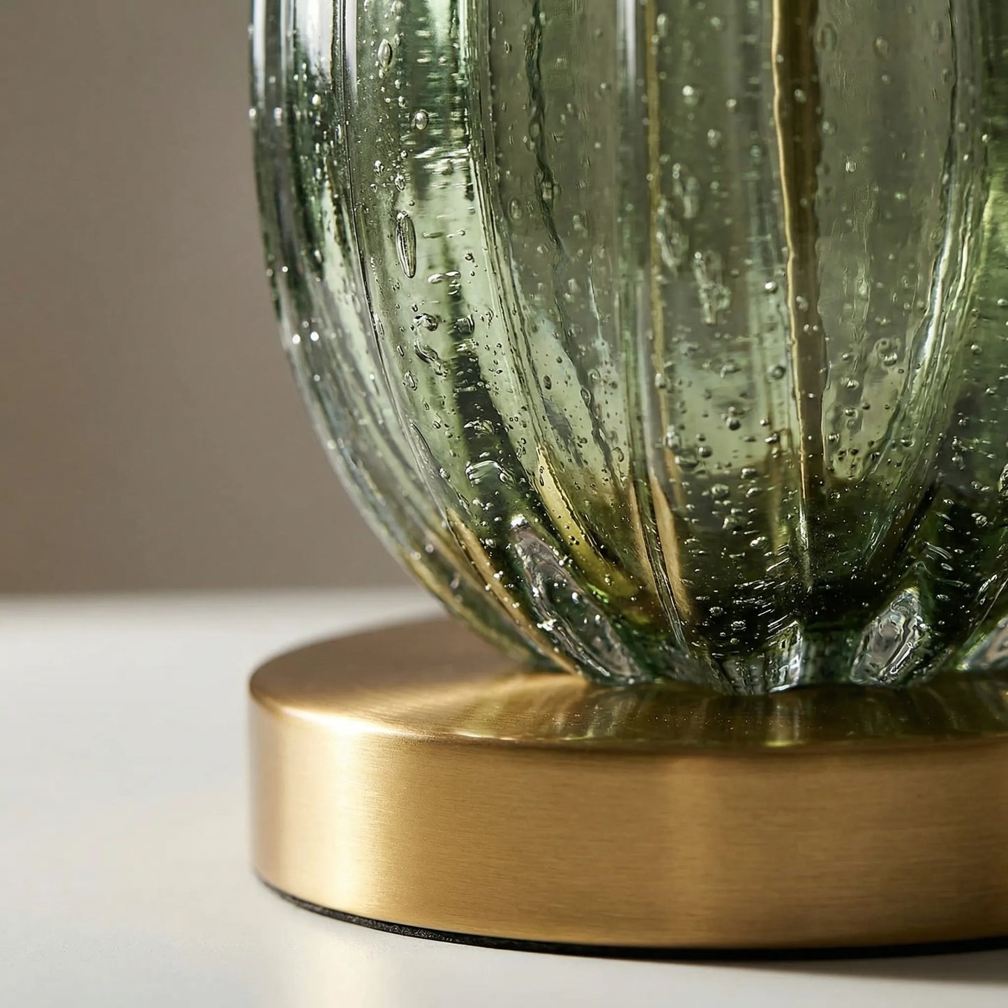 Oversized Glass Base Table Lamp -  Glacielle