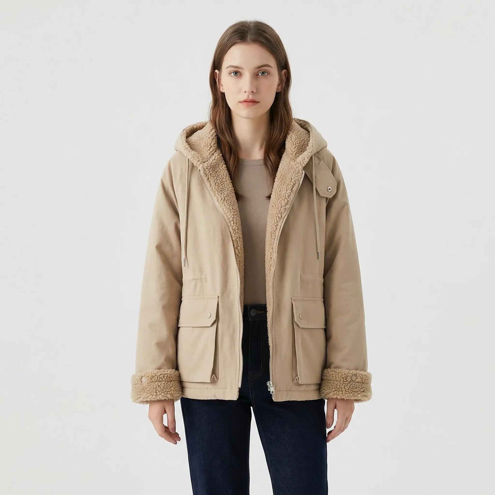 Oversized Hooded Reversible Parka - Mindy