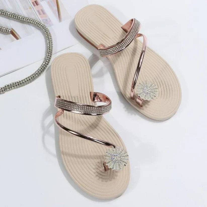 Modische Damensandalen mit einzigartigen Schneeflocken-Details – Arluna