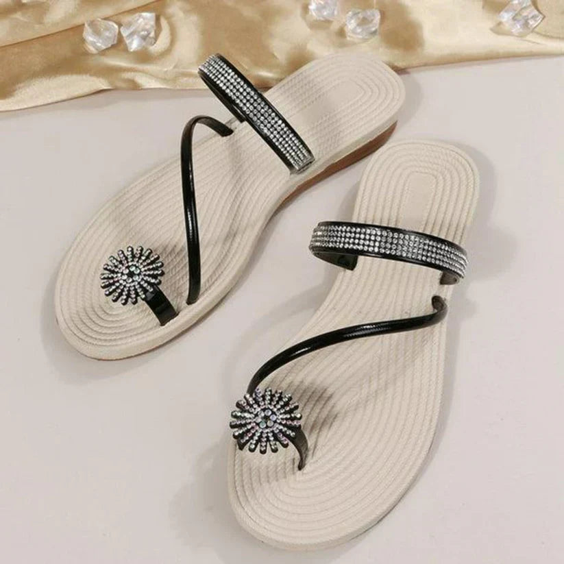 Modische Damensandalen mit einzigartigen Schneeflocken-Details – Arluna