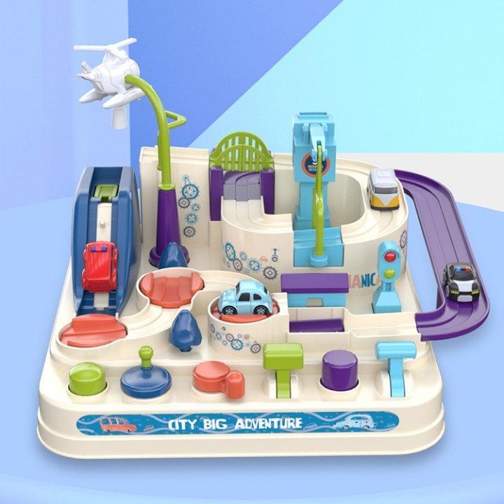 Spielzeug-Autorennbahn für Kinder, bunt, Kunststoff, interaktiv, Lernspielzeug, "City Big Adventure".