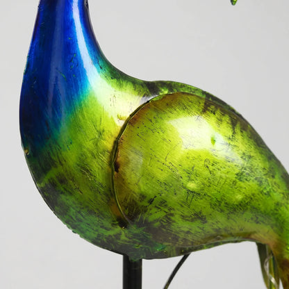 Peacock-Shaped Solar Stake Light -  Plumara