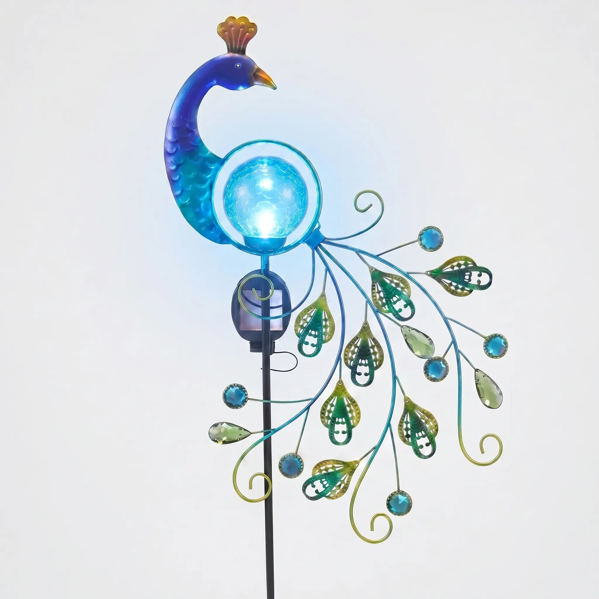Peacock-Shaped Solar Stake Light -  Plumara