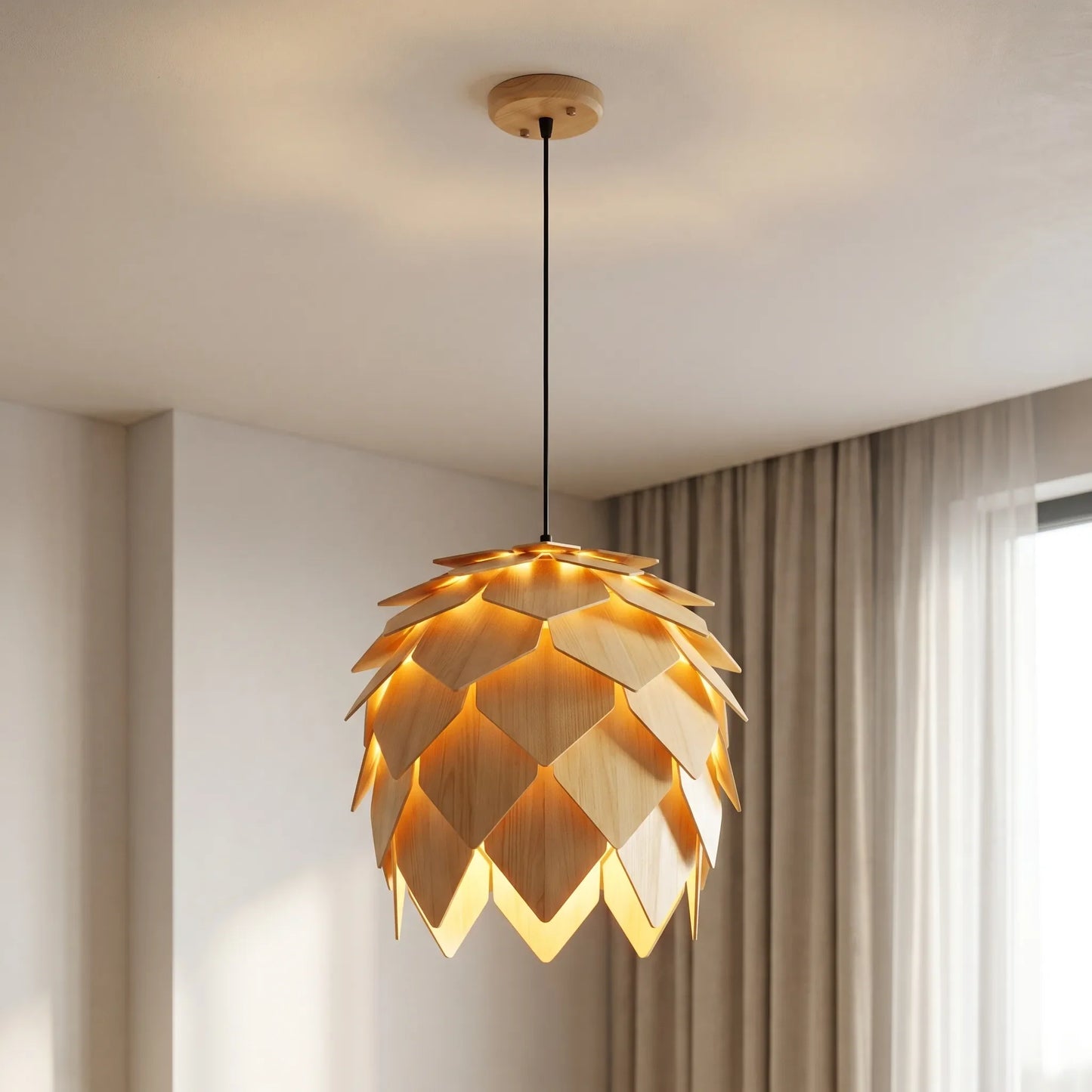 Pine Cone Shaped Pendant Lamp -  Pinecroft