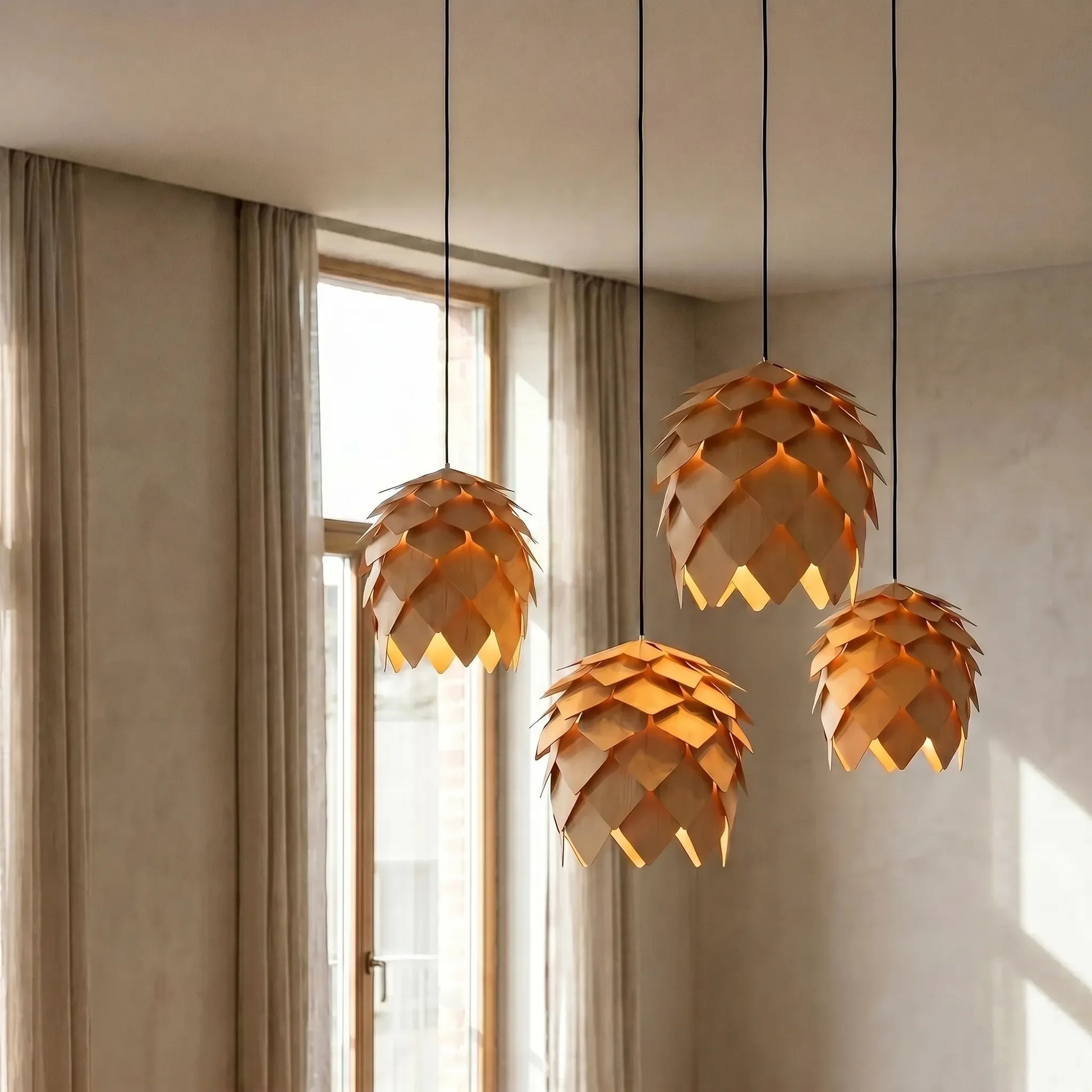 Pine Cone Shaped Pendant Lamp -  Pinecroft