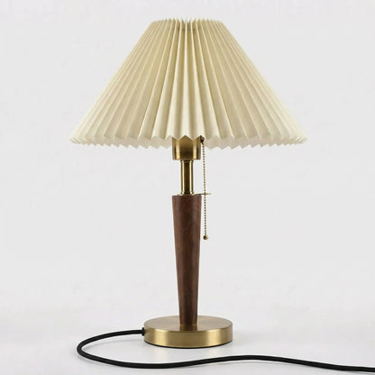 Pleated Shade Retro Table Lamp -  Plyssera