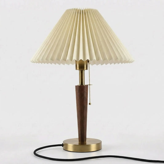 Pleated Shade Retro Table Lamp -  Plyssera