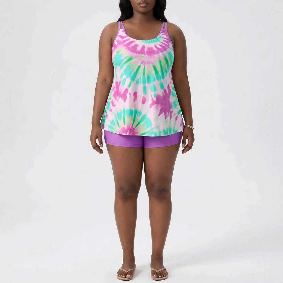 Plus Size Bikini Set Im Batik-Look - Eva