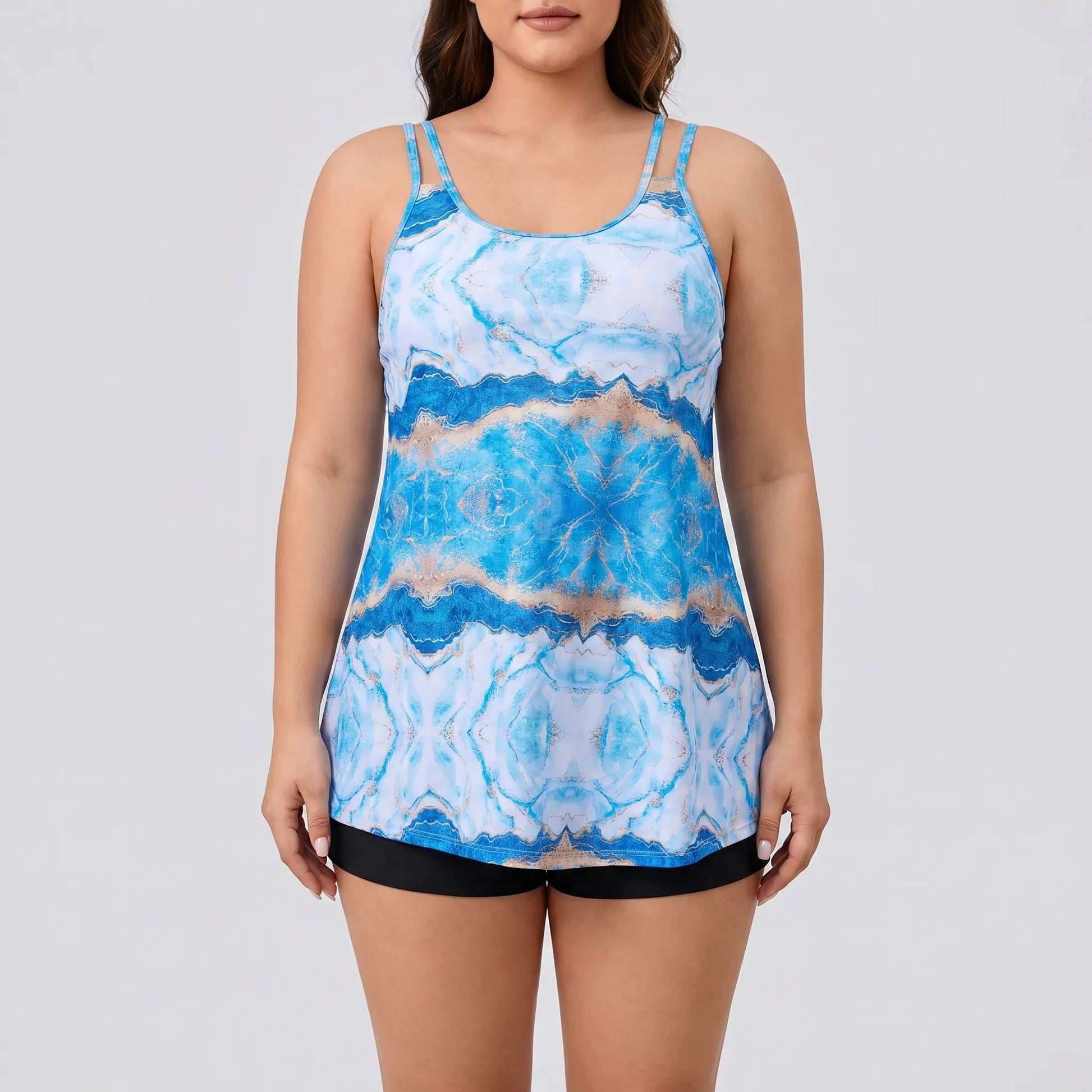 Plus Size Bikini Set Im Batik-Look - Eva