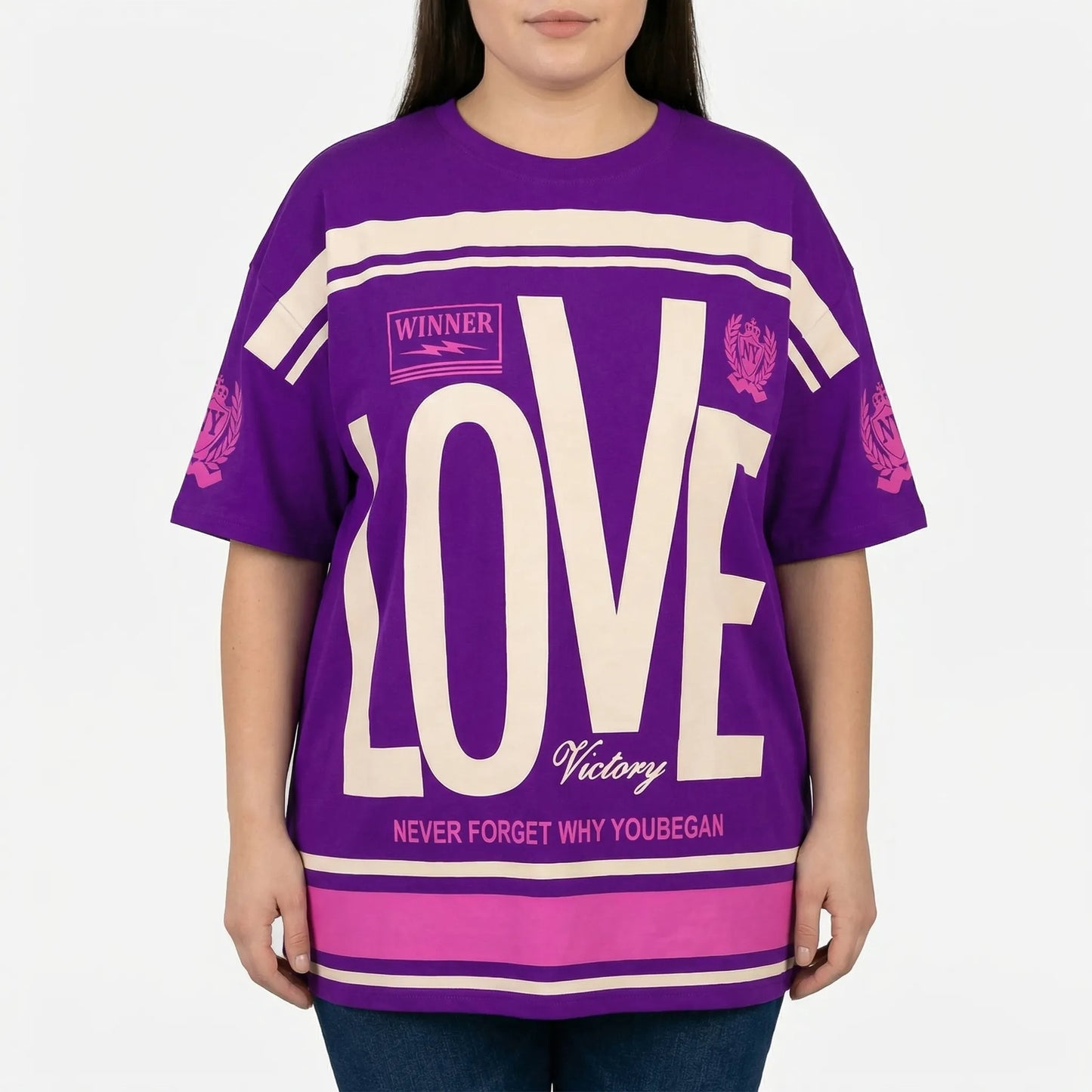 Plus Size Rundhals-T-Shirt - Patricia