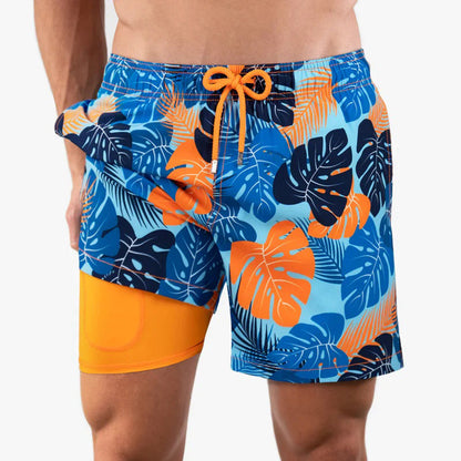 Trendige Herren-Badehose mit Muster – Julien